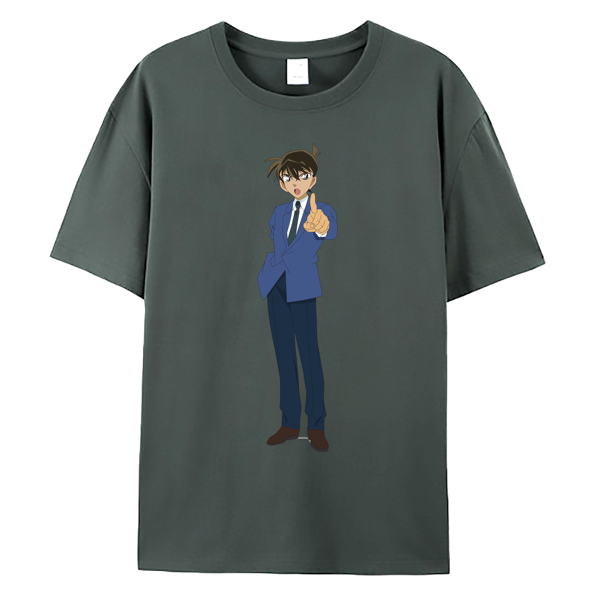 （画像用） 名探偵コナン 江戸川 コナン Detective Conan Conan Edogawa 綿100％ メンズ半袖Tシャツ｜肌触りやわらか＆通気性